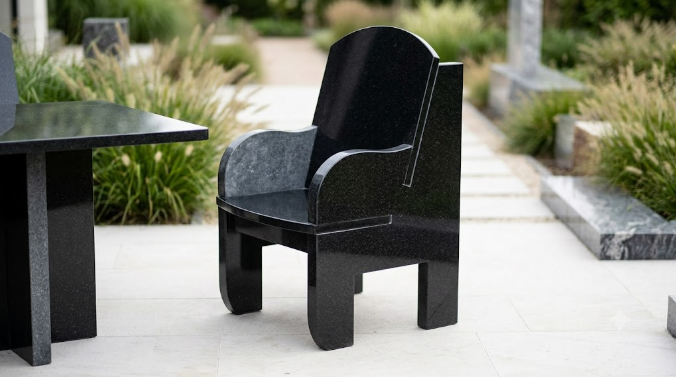 Outdoor granite bench