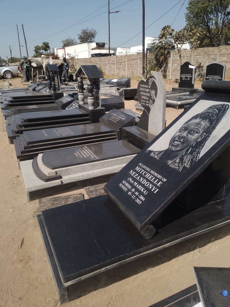 Memorial granite tombstone